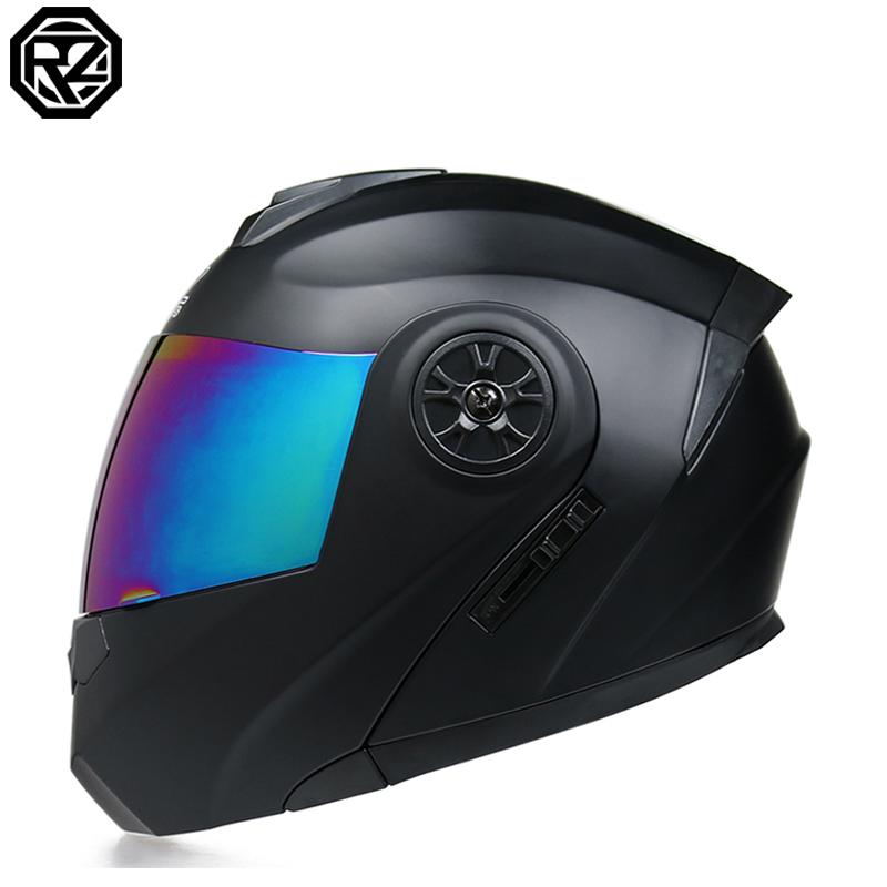 Latest DOT Approved Safety Modular Flip Motorcycle Helmet Voyage Racing Dual Lens Helmet Interior Visor ORZ