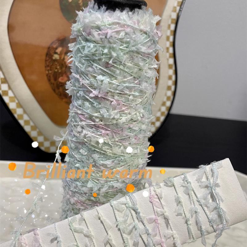 100g/roll Fancy Butterfly Knitting Yarn Special Paper Scraps Polyester Yarn Handmade DIY Knitting Crochet Scarf Bag Glove Wiring