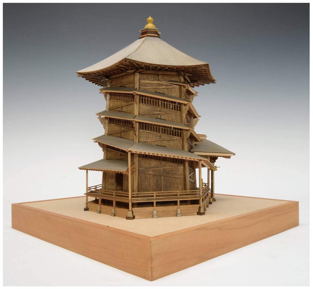 Woody Joe 1/75 Aizu Turtle Hall (Entsu Sanso-do) Wooden Model Assembly Kit