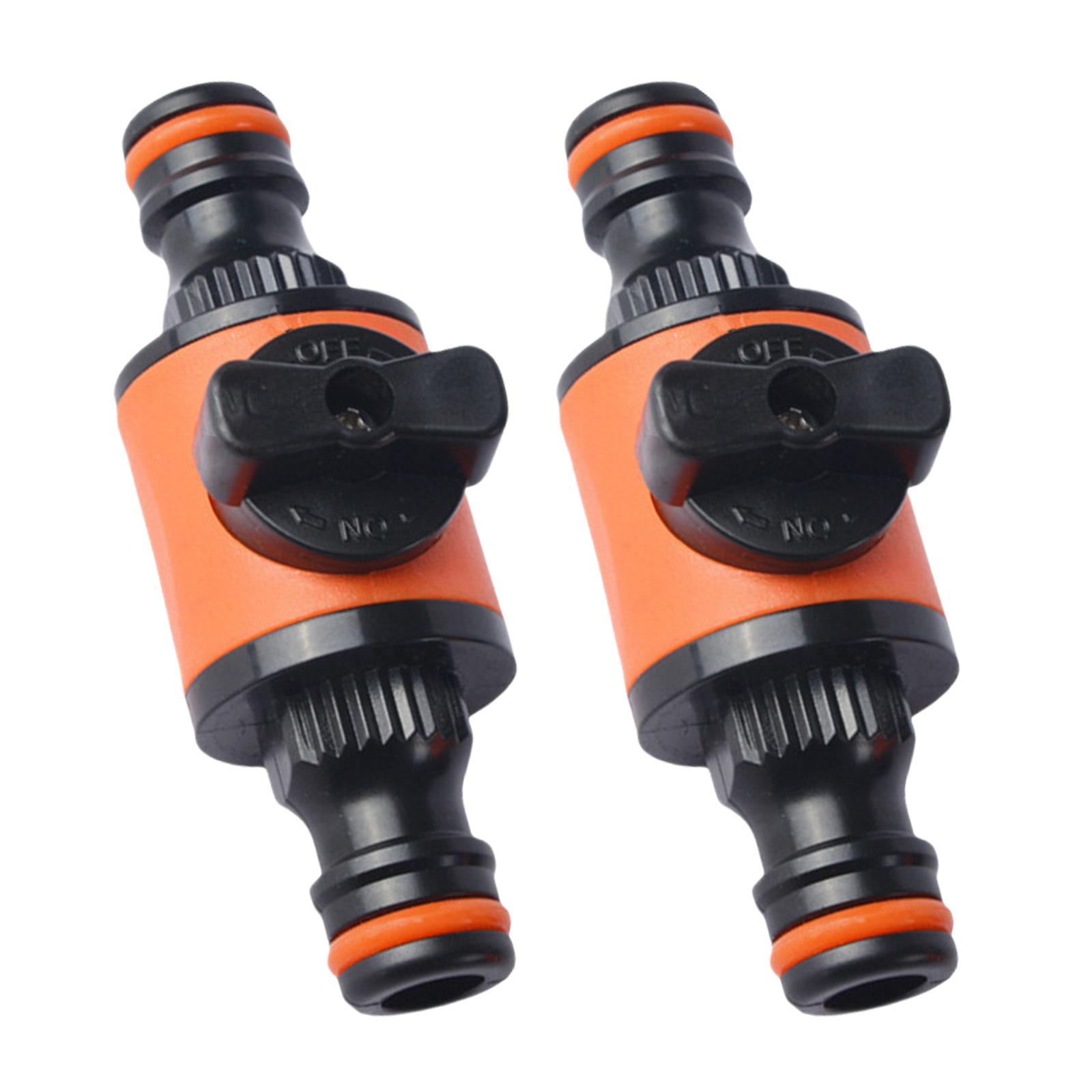 

Quick Connect Coupling Shut Off Valve ABS Flow Control Connector For Garden Hose Irrigation System Water Pipe 3
