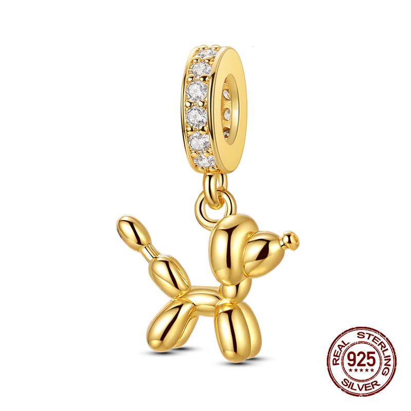 S Kupferanhänger Perlen Anhänger Ballonhund Tiere Perlen Passen Original Armbandanhänger Für Frauen Schmuck Geschenk