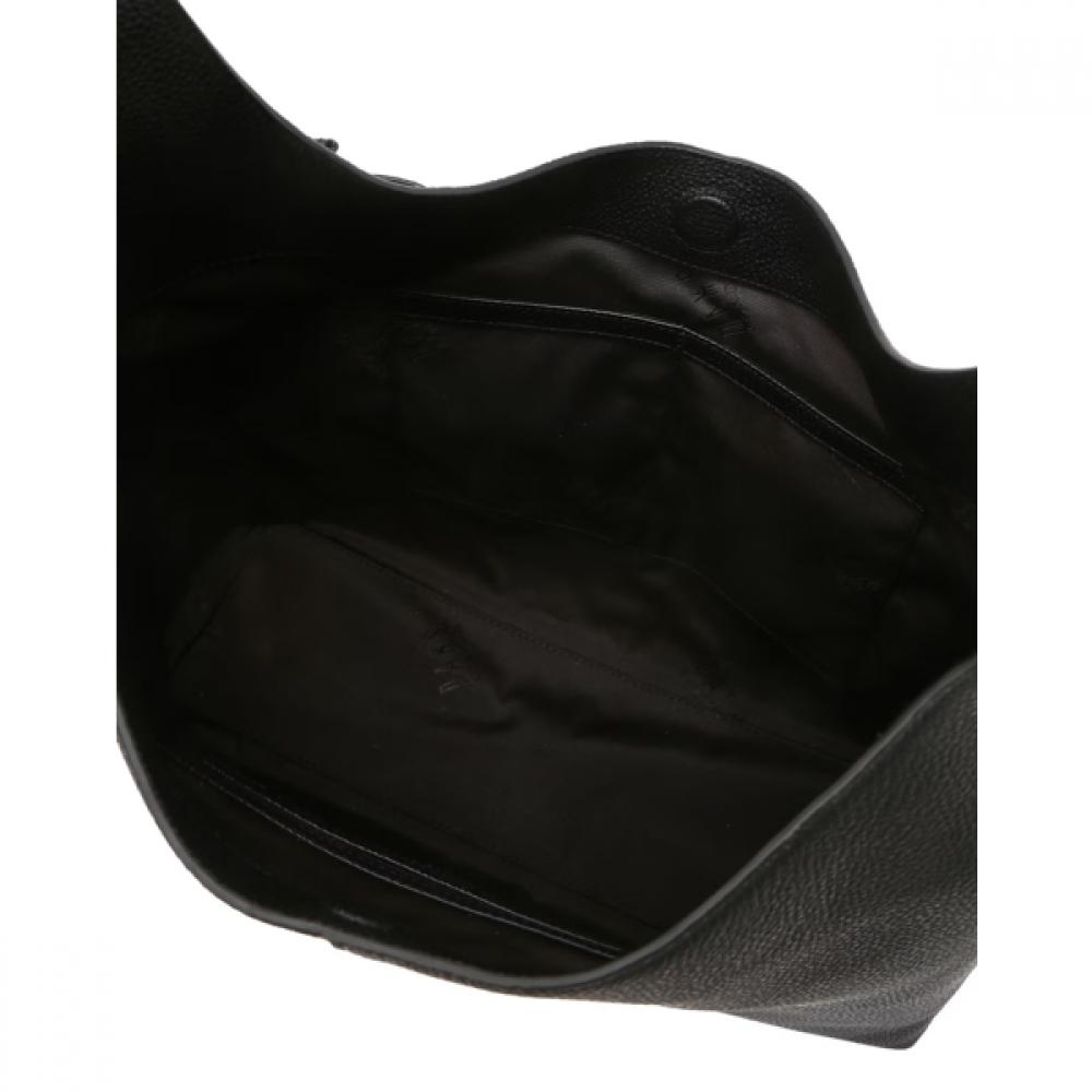 Daks Black Genuine Leather Soft Hobo Shoulder Bag Dcba6f100bk