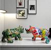 Creative Colorful Animal Statues Home Decoration Office Bookshelf Cabinet Ornament Living Room Desktop Resin Figurine Craft Gift