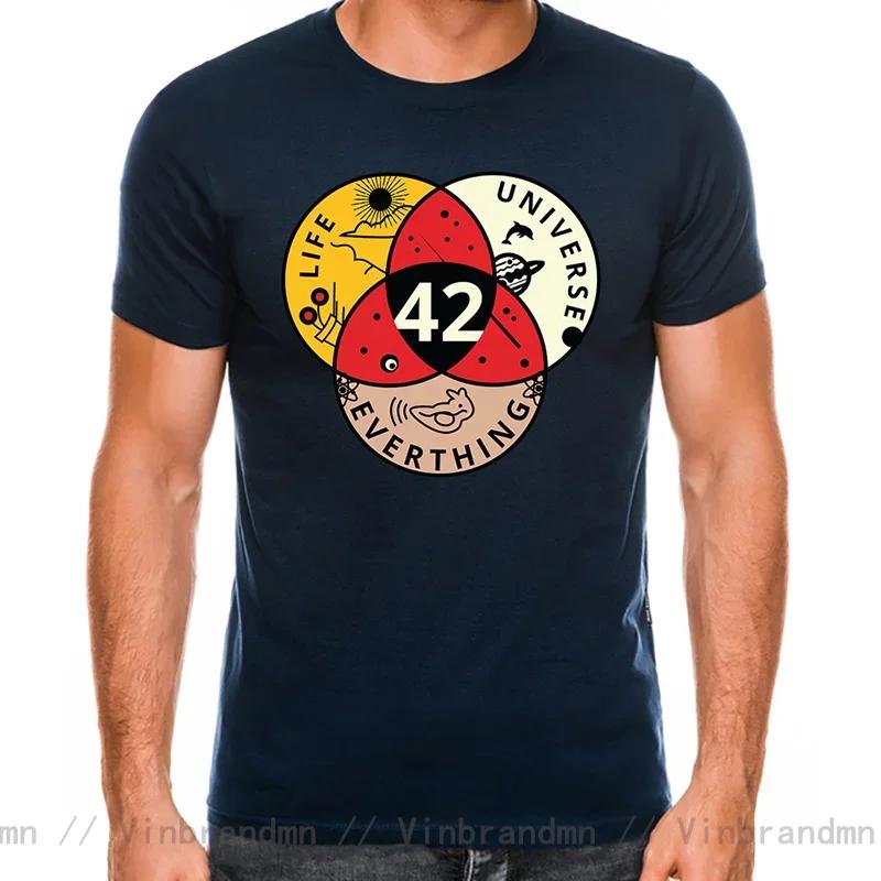 2026 Fashion Custom 42 Hitchhiker Guide To The Galaxy T Shirt Unisex The Meaning Of Life Scifi Tshirts Retro Science Guide Tshir