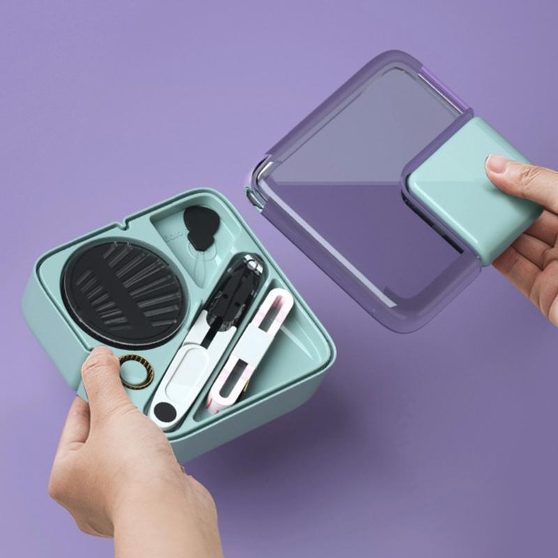 Sewing Box Set Sewing Kits Sewing Needle and Thread Box Needle Threader Sewing Storage Box Sewing Tool for Travel