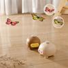 Self-hilarity Automatic Cat Teaser Toy Butterfly Pattern Cat Interactive Toy  Pet Entertainment
