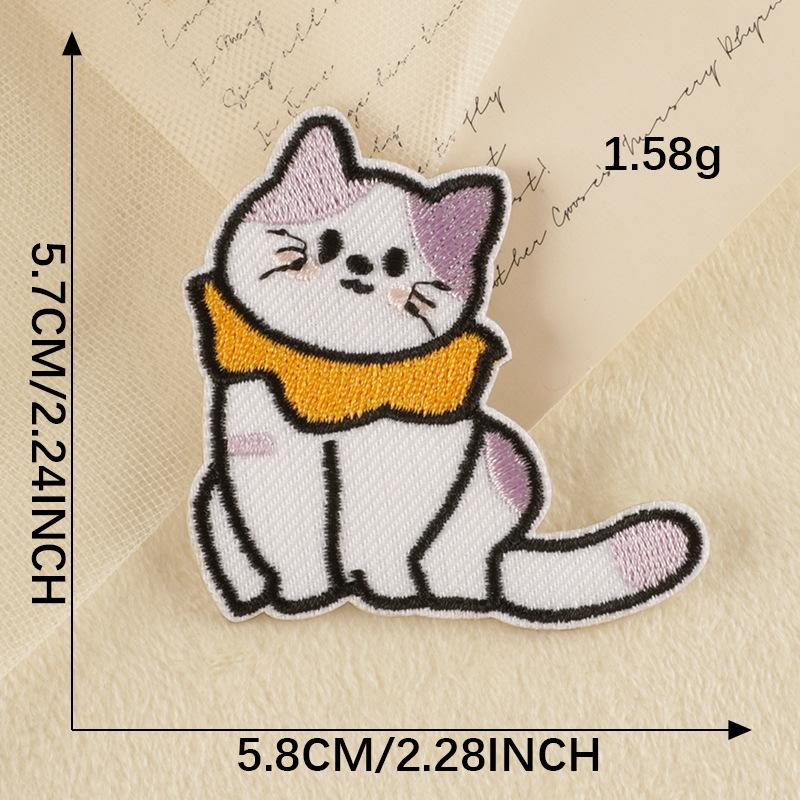 Original Embroidery Label Embroidery Sticker Badge Cartoon Animal Series Clothing Accessories Self-adhesive Patch Cloth Sticker