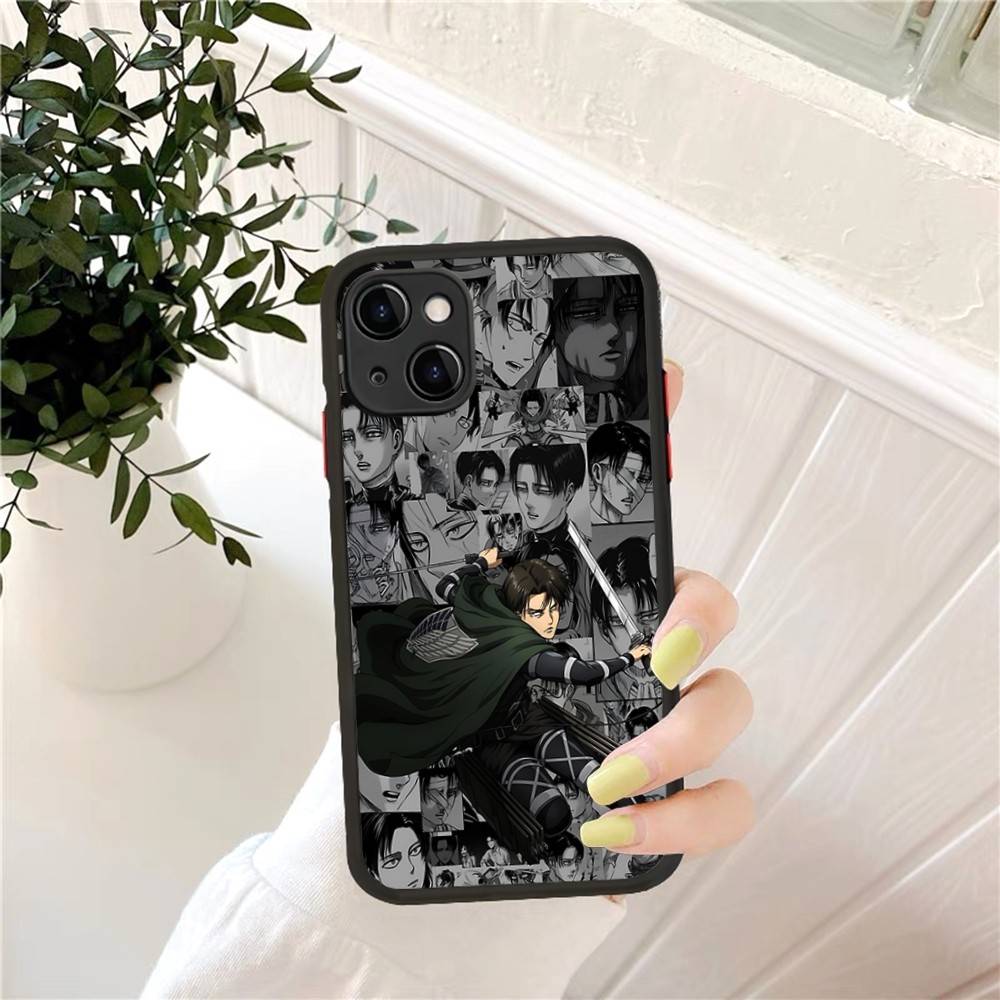 Hot Anime Attack On Titan Phone Case For IPhone 14 11 12 13 Mini Pro Max 8 7 Plus X XR XS MAX Translucent Matte Cover