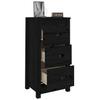 Sideboards 2 pcs Black 40 x 35 x 80 cm Solid Pine Wood