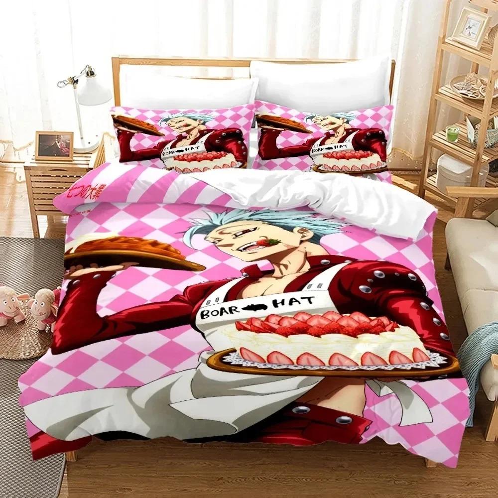 Anime Seven Deadly Sins Bedding Set Boys Girls Twin Queen Size Duvet Cover Pillowcase Bed Kids Adult Fashion Home Textileextile