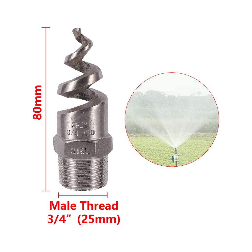 1/4" 3/8" 1/2" 3/4" 1" Male Spiral Cone Spray Nozzle Cooling Tower Cooling Dust Collector Sprinkler Garden Yard Lawn Sprinkler