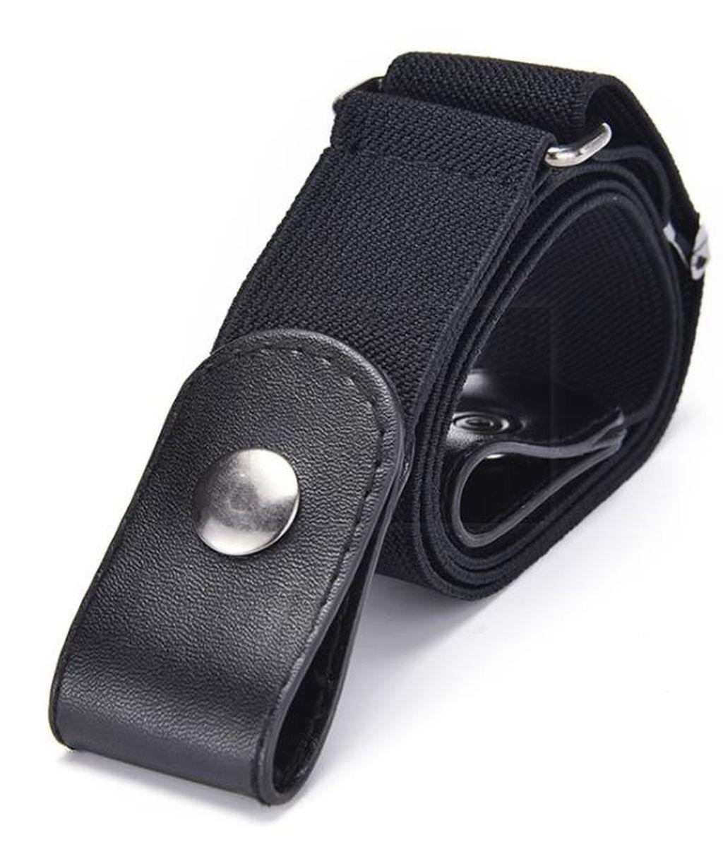 Elastic Invisible Waistband Adjustable Stretch Belt for Women Seamless No Buckle Decorative Elastic Waistband for Jeans Pants One Size чёрный