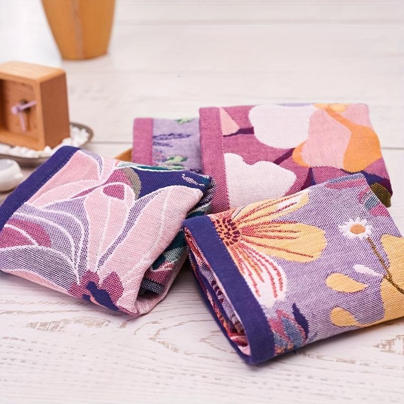 Bohemian Polyester Blend Face Washing Towels No-Fluff, For Home Thanksgiving Decor, Home Towels | Floral Towels Bathroom