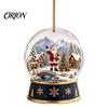 Festive Party Hanging Ornaments Christmas Crystal Ball Style Pendant with Rope, 2D Flat Acrylic Holiday Decorations Ornament for Tree Decoration