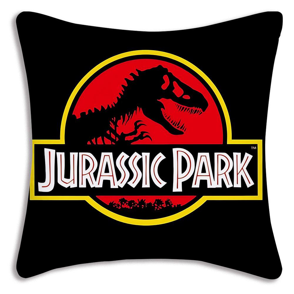 Cute Dinosaur Jurassic P-Park Pillow Covers Cartoon Sofa Decorative Home Double-sided Printing Short Plush Cute Cushion Cover