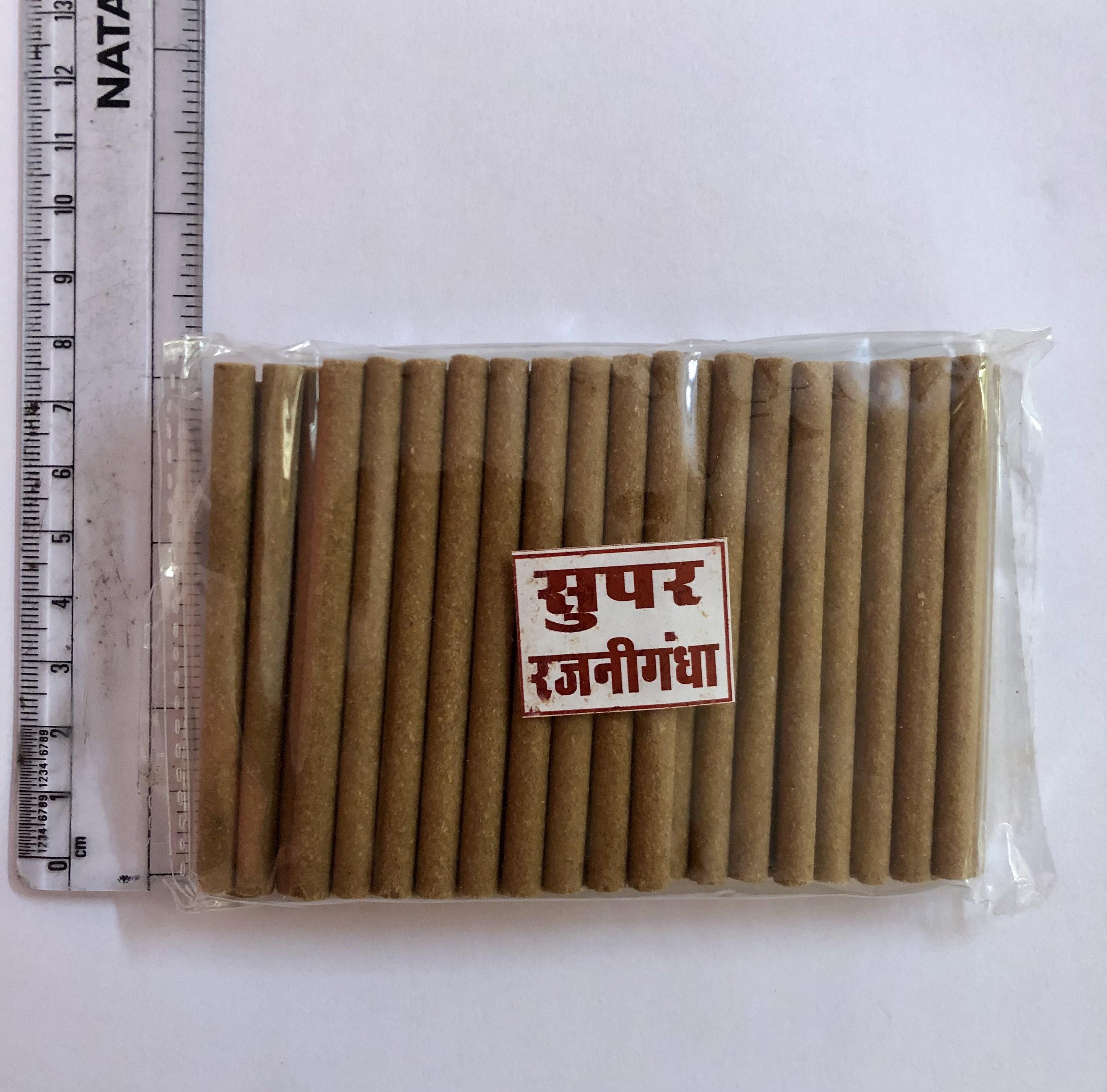 Indian RAJNIGANDHA DHOOP Incense Sticks 45-50 pc Meditation Puja Yoga- traditionally hand rolled Free Ship Pack of 1