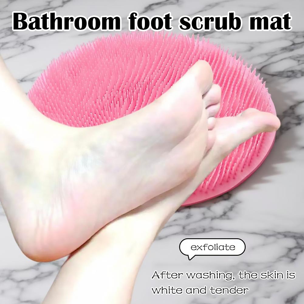 Silicone Rubber Bath Mat for Home Bathroom Foot Sole Massage to Remove Dead Skin Non-Slip Washing Foot Mat for Kitchen
