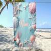 Custom Beach Towel Personalized Name Seashell Starfish Microfiber Bath Towels Soft Quick Dry Swimming Pool Lounger All Season