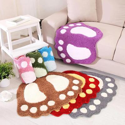 Big Feet Bath Mats Pads Faux Cashmere Footprint Floor Mat Bathroom Absorbent Dirt Resistant Easy Clean Entryway Door Mat