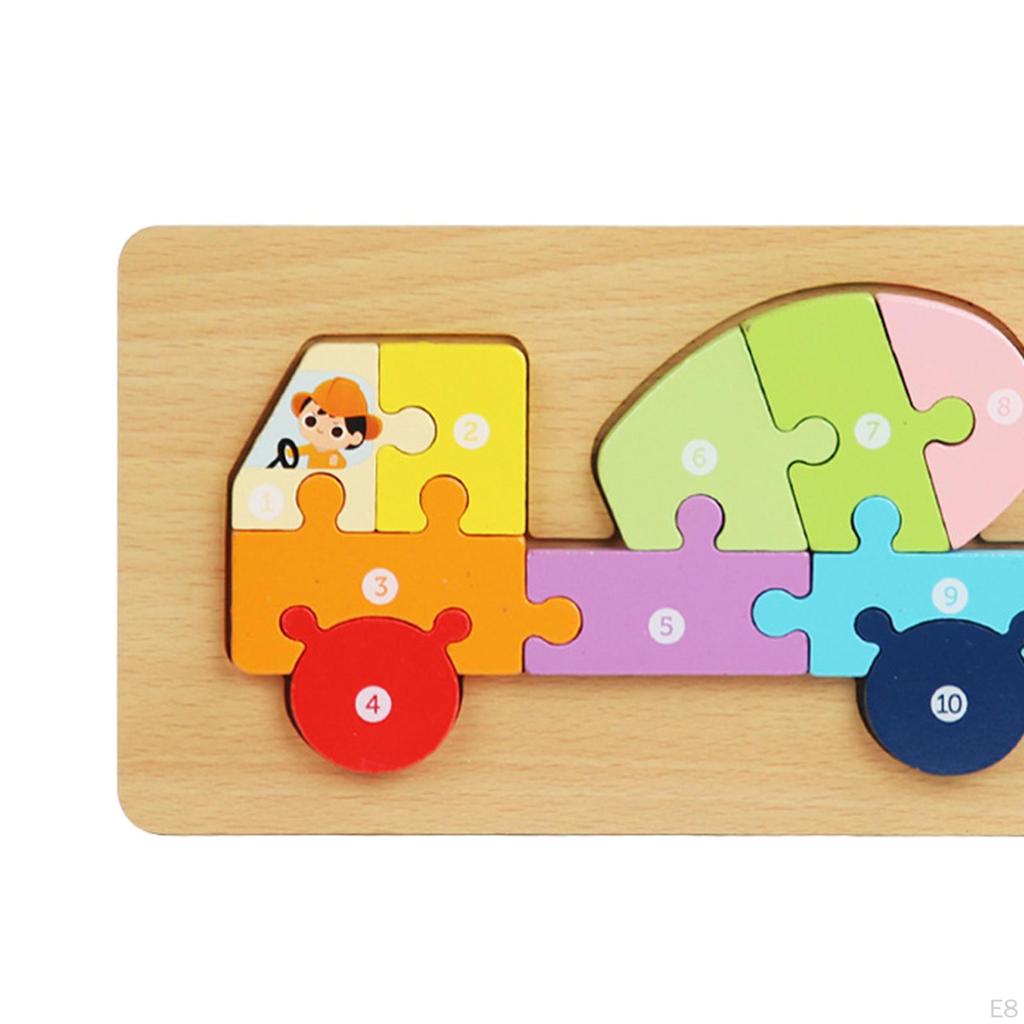 Jigsaw Wooden Puzzle, Activity Toys, Early Development, Preschool Travel Toy, Montessori Toys for