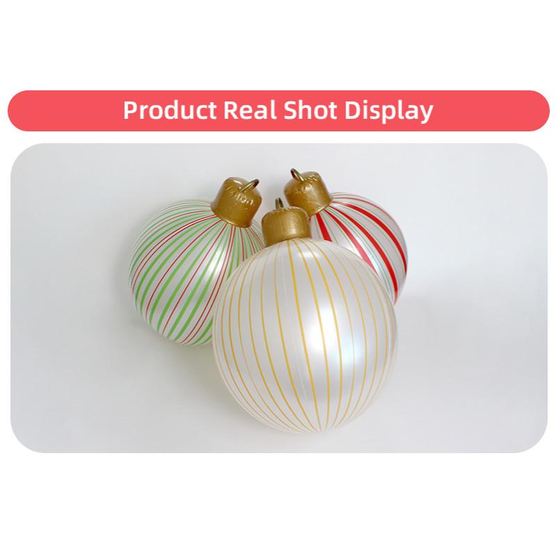 55*40cm Giant Inflatable Christmas Balls PVC Giant Big Large Balls Xmas Tree Decorations Toy Outdoor Xmas Holiday Yard Lawn Balls