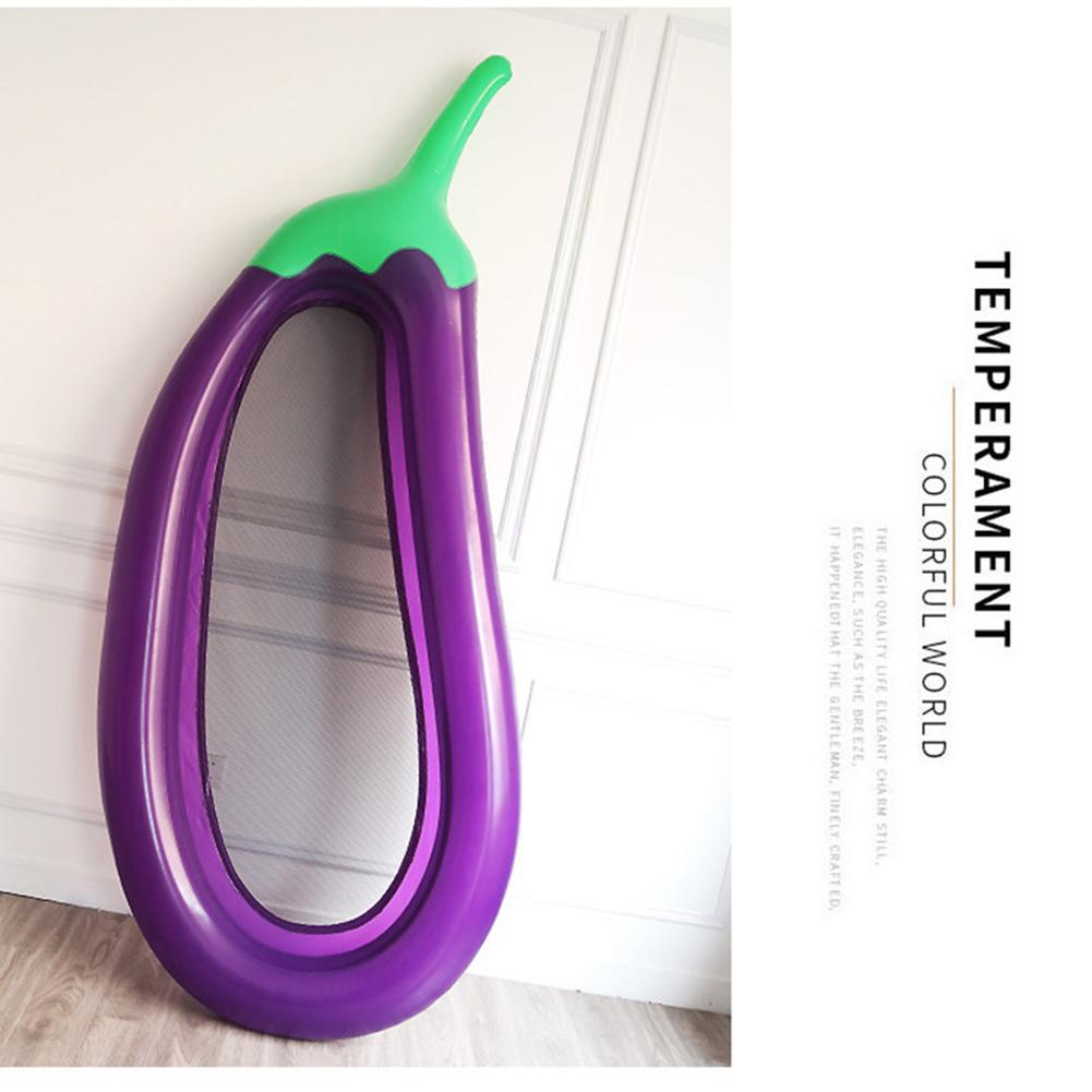 Inflatable Eggplant Floating Row Floating Bed Swimming Float Lounge Chair Summer Water Toyn