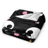 Niedliche Chococats Decke Schwarze Katze Weich Warm Grafik Plüsch Überwurfdecke Für Kinder Schlafzimmer Flanell Tagesdecke Bettdecke