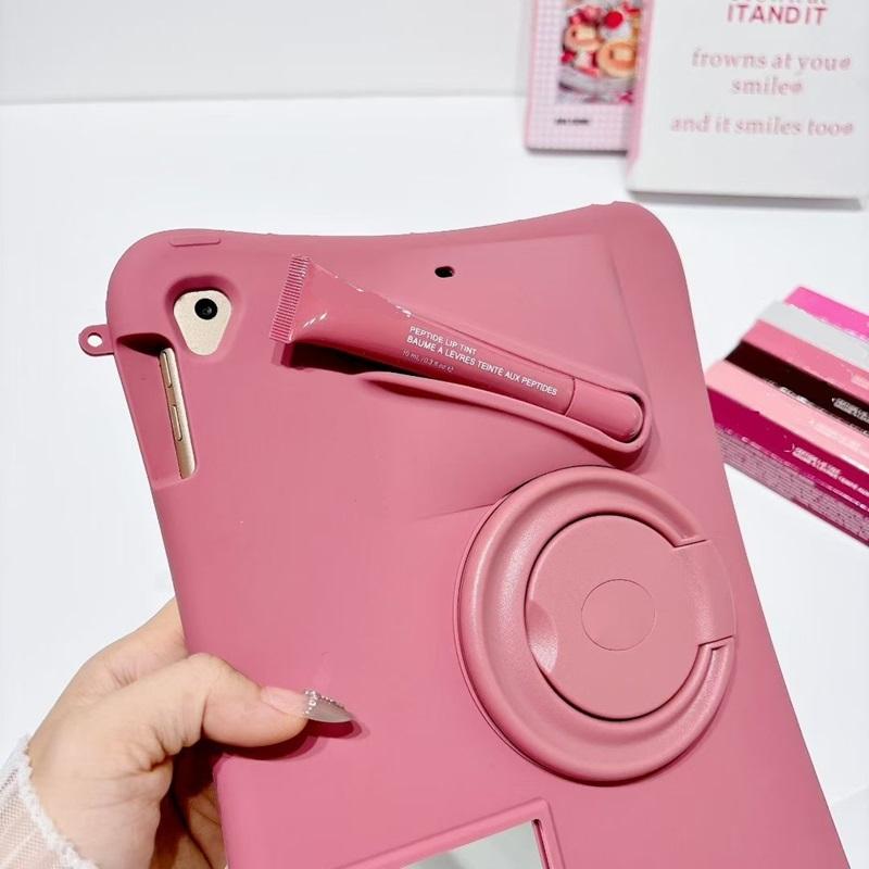 Estojo de Silicone para Maquiagem Batom 3D para iPad 11ª 11 10ª Geração air 4 5 10.9 pro 11 9.7 10.2 Capa Portátil para Tablet com Brilho Labial
