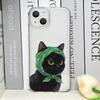 Cartoon Oil Painting Animal Cat Transparent Phone Case for IPhone 17 Pro Max 16 15 11 12 14 13 Mini 7 8 Plus X XS XR Soft Cover