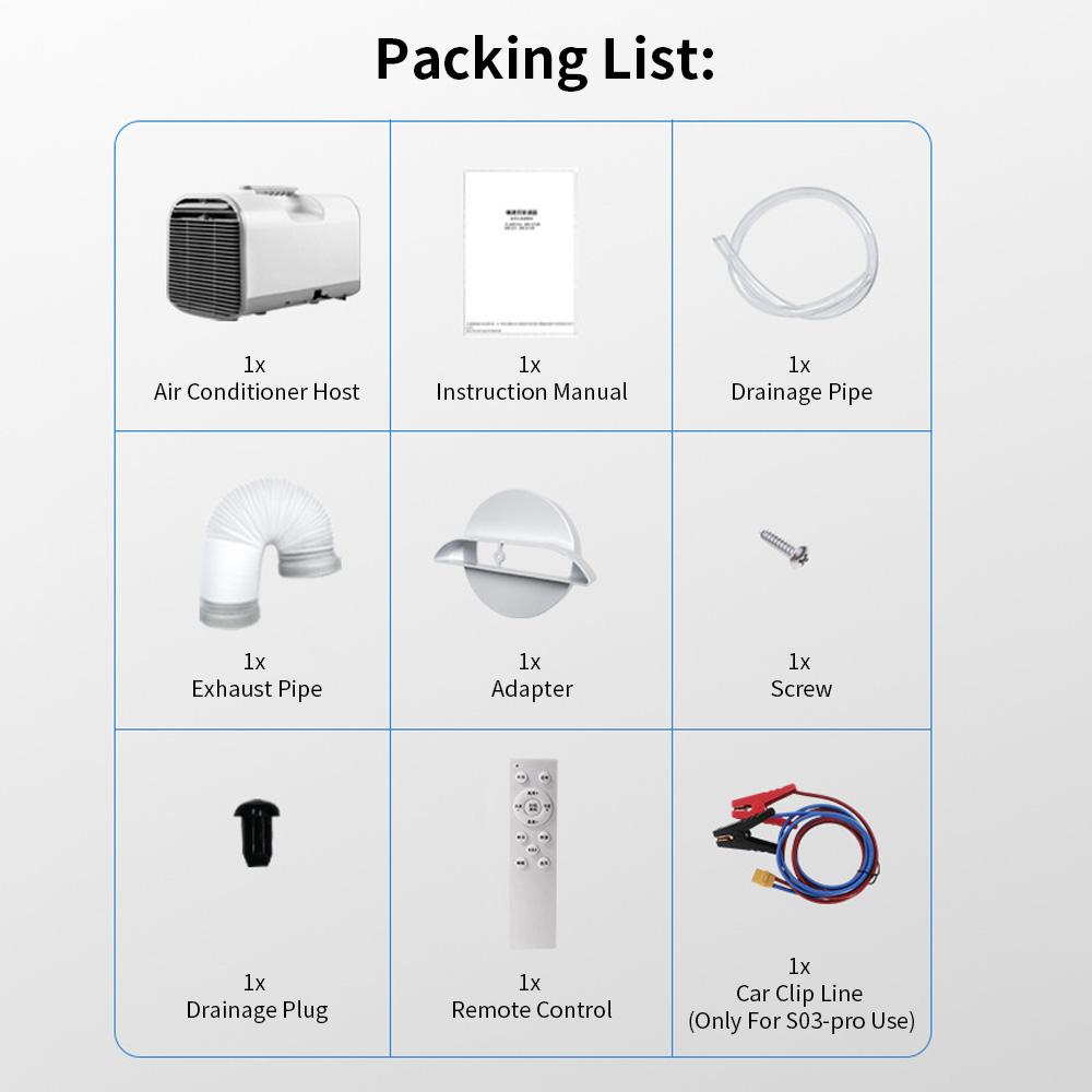 Portable Tent Air Conditioner APP Voice Control 1300W/1500W  5-10m2 for RV Camping Air Conditioner