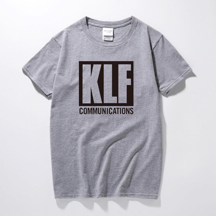 The Klf Communications Letter Printed Unisexs Unisex T Shirt Tshirt 2024 New Short Sleeve O Neck Cotton Tshirt Tee Camisetas Hombre