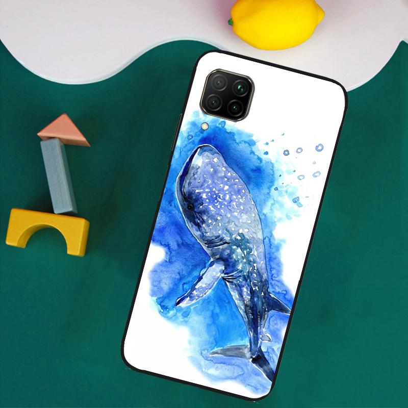 Whale Sharks Fish For Huawei Nova Y73 Y72 Y70 Y90 Y60 Y61 Y91 12s 12i 11i 8i 9 10 SE P40 Lite P30 P60 Pro Case