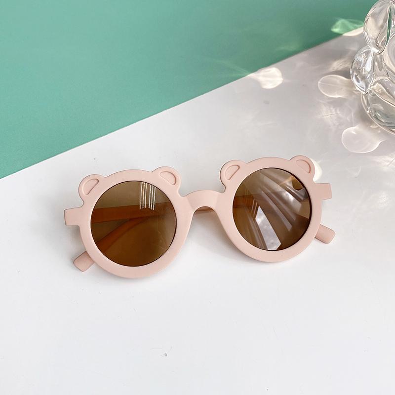 Boy Girl Cute Cartoon Bear Shape Fashion Round Sunglasses Children Vintage Sunglasses UV Protection Classic Kids Eyewear