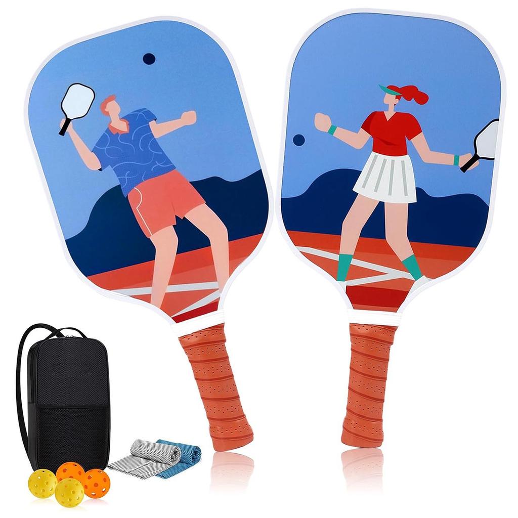 Pickleball-Schläger aus Kohlefaser-Wabenstruktur für Outdoor-Sportarten