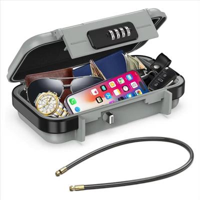 Combination Lock Portable Safe Box Large Capacity Waterproof Design Travel Safe Box Durable Anti-Pry Waterproof Safe Box