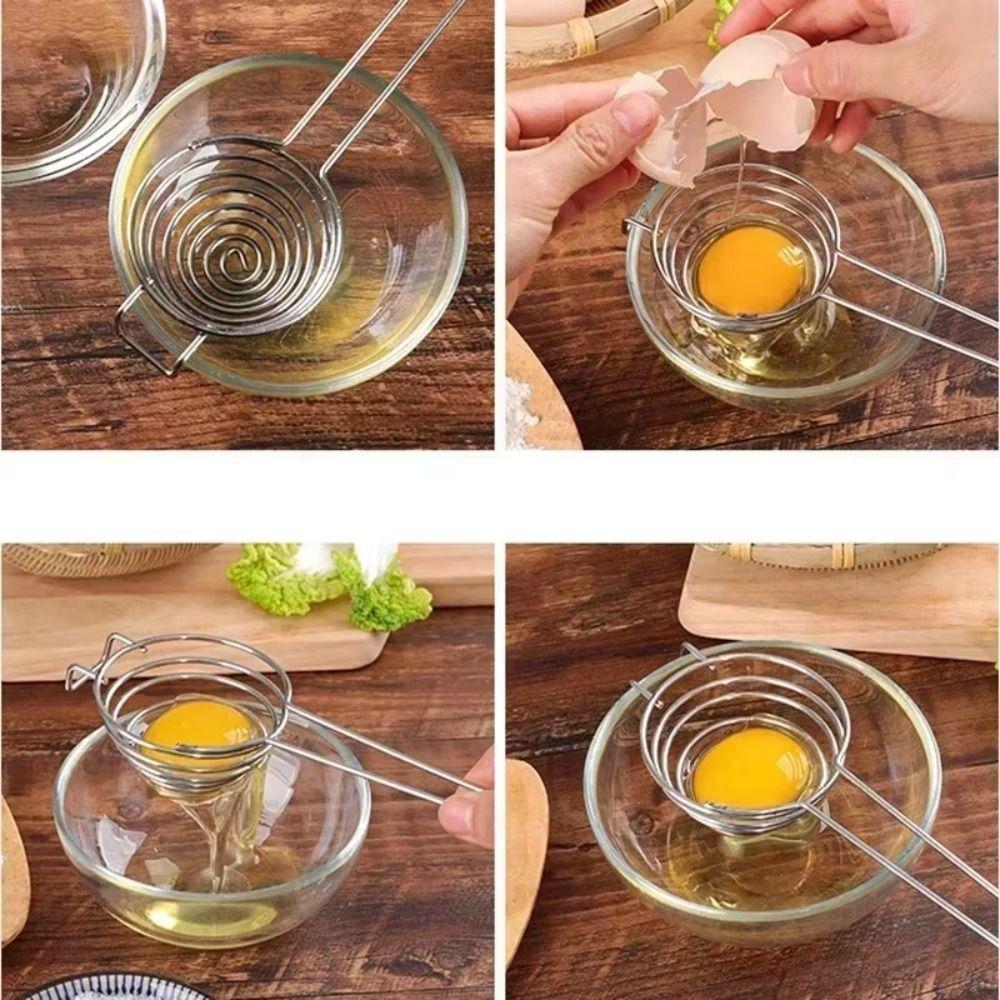 Kitchen Gadgets Egg Divider Stainless Steel Egg Filter Durable Egg Yolk Separator