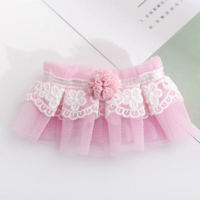 Pink Veil Pet Dog Collars Pearl Bow Tie Animal Party Small Medium Puppy Neck Wear Fancy Ribbon Costume Item Cat Neck Accessories
