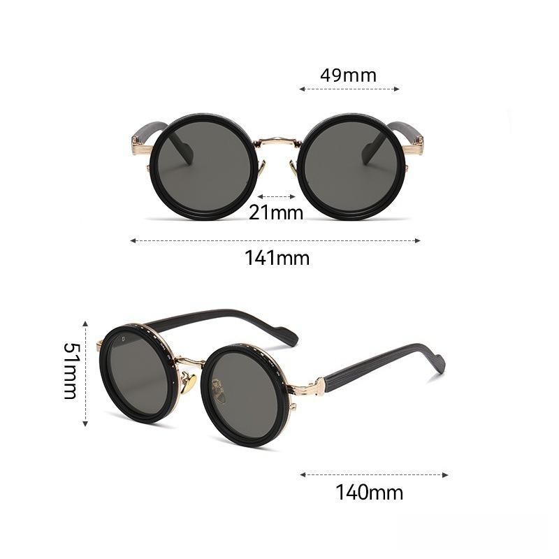 Level Rotatable Adjustable Men'S Sunglasses Retro Neutral Street Photography Wood Grain Legs Uv400 Polarized Glasses