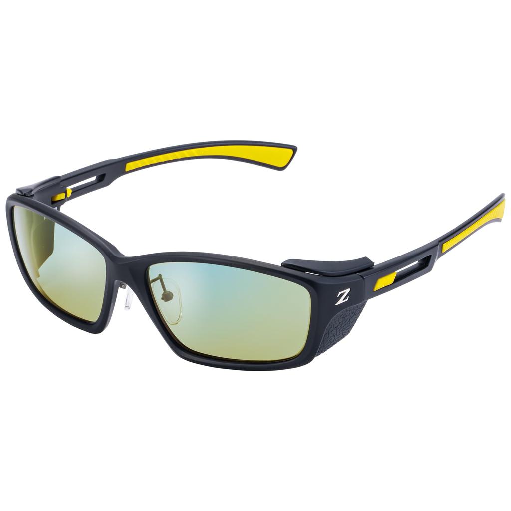 Zeque Polarized Sunglasses HOVER Matte Black Yellow EASE MIRROR F-1978 & GREEN/BLUE