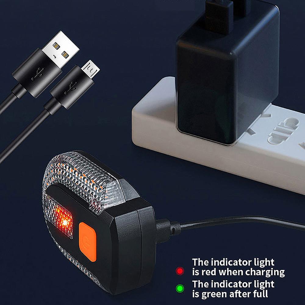 Bicycle Turn Signal Light Wireless Remote Control Taillight LED Warning Tail Lamp USB Rechargeable Rear Lights Bike Accessories