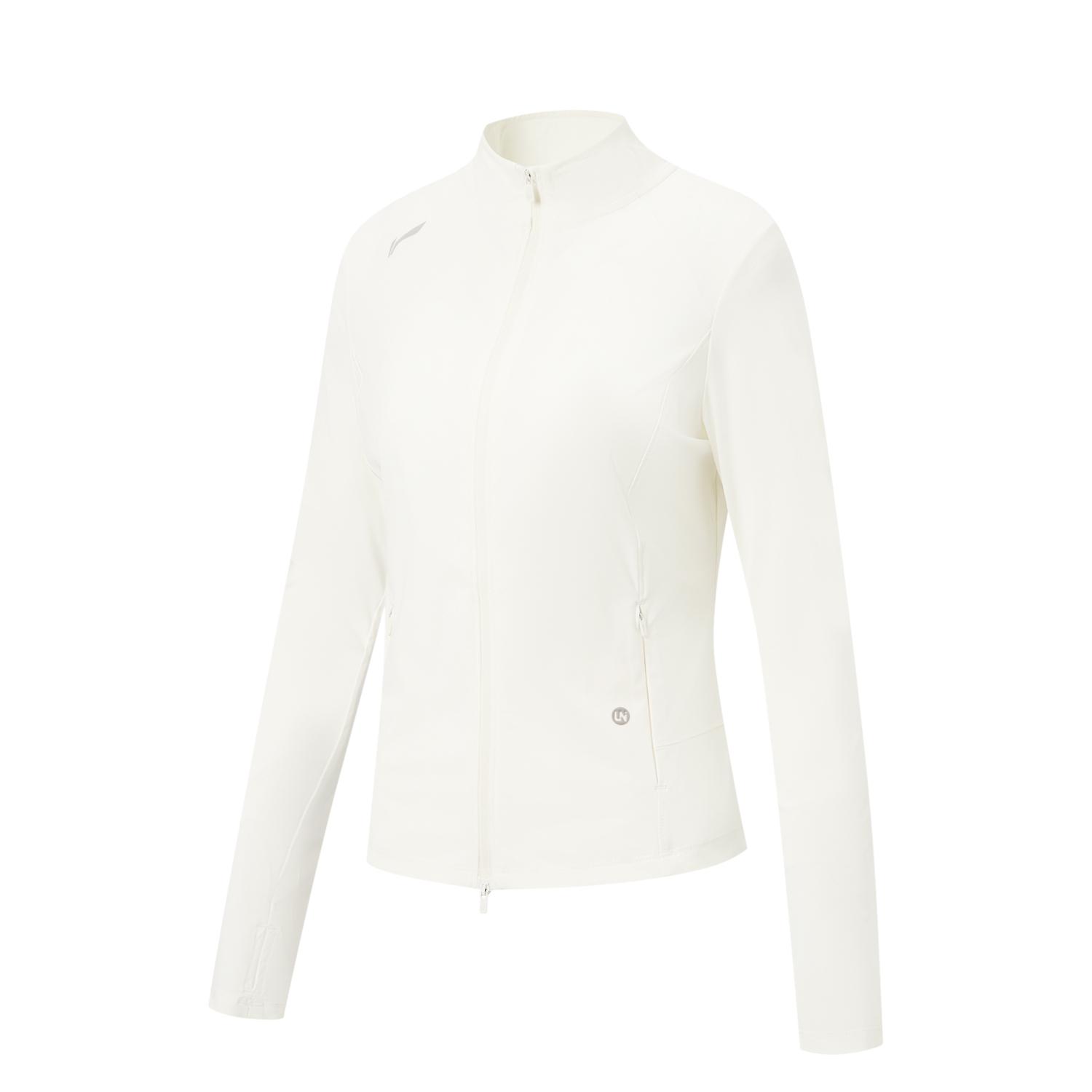 Li-Ning Fitness Series Stand Collar Logo Letter Stitching Workout Jacket Women jackets AFDW800-1 L