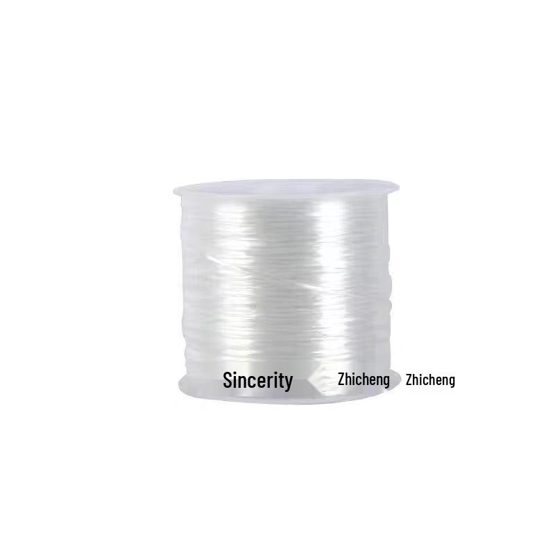 Elastic Crystal Agate Jade Bracelet Cord - 50m Non-Fade Roll, Flat Bead Design