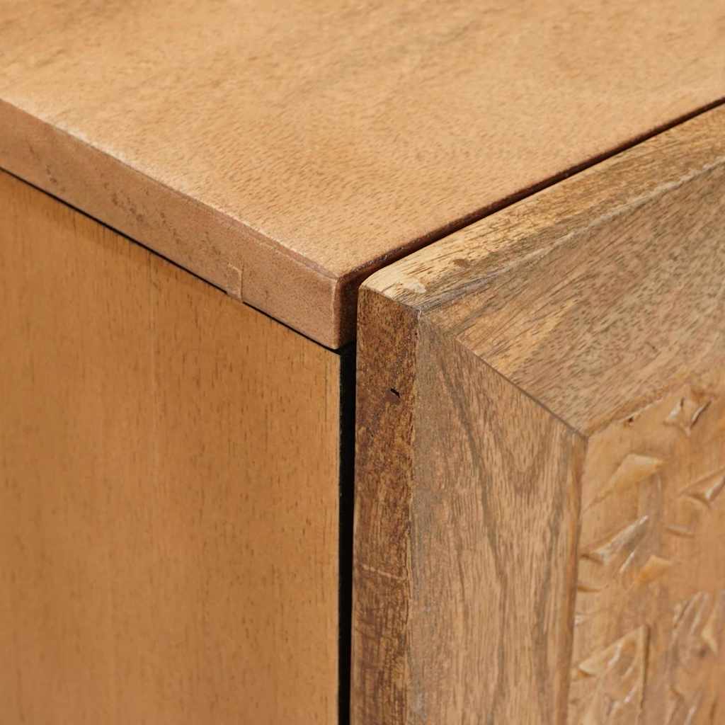 TV Unit in Light Brown 105 x 33 x 46 cm Solid Mango Wood