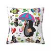 Mole Krtek Little Maulwurf Cartoon Pillowcase Soft Fabric Cushion Cover Decorative Pillow Case Cover Home Square 18"