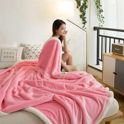 Double Thicken Lamb Cashmere Blanket for Bed Sofa Winter Warm Cozy Throw Blankets for Office Bed Cover Coral Fleece Bedspread