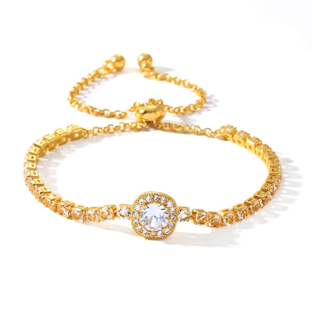 Europe and the United States hot-selling new products fashion rose gold love zircon bracelet simple alloy diamond-encrusted women's bracelet bracelet