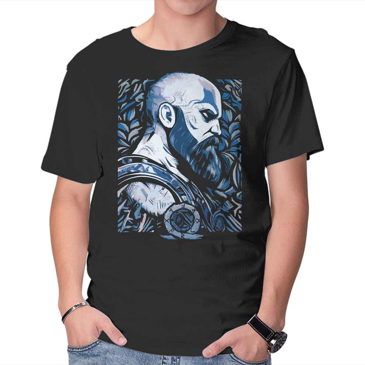 Unisex Crew Neck T-Shirt God Of The North Graphic Short Sleeve Casual Tee XL