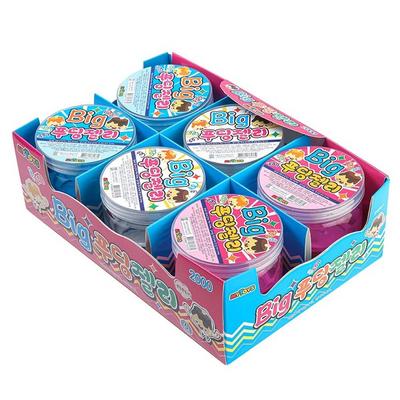Mytoys Big Pudding Jelly Slime 250g 3 Types X 2p, Pink + Transparent (clear) + Blue, 1 Set, Korean Toy Supplies