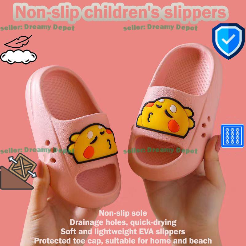 Summer EVA Kids Cartoon Slippers Cute Unisex Boys Girls Toddler Big Kids Parent-child Open-toed Beanie Slippers Summer 22/23