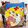 Vintage Sweetheart/Pin-up 2D Flat Pattern Flannel Blanket High quality All Seasons Warmth and Comfort Perfect for Christmas Gifts.MMT0918230